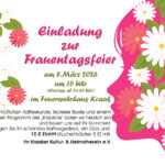 Flyer zum Frauentag in Kraak